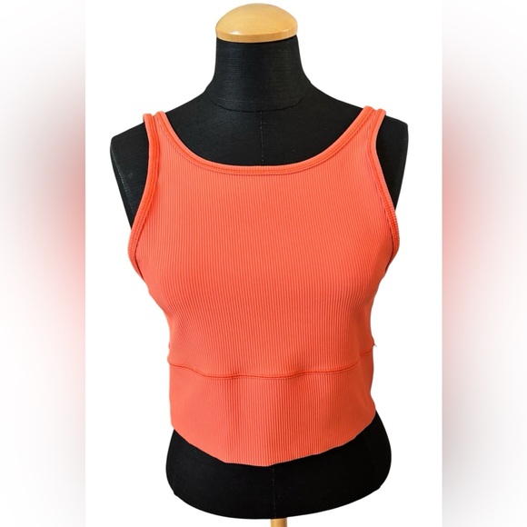 Lululemon Power Pivot Ribbed Tank Top - Size 10 - Oranges - Picture 3 of 9
